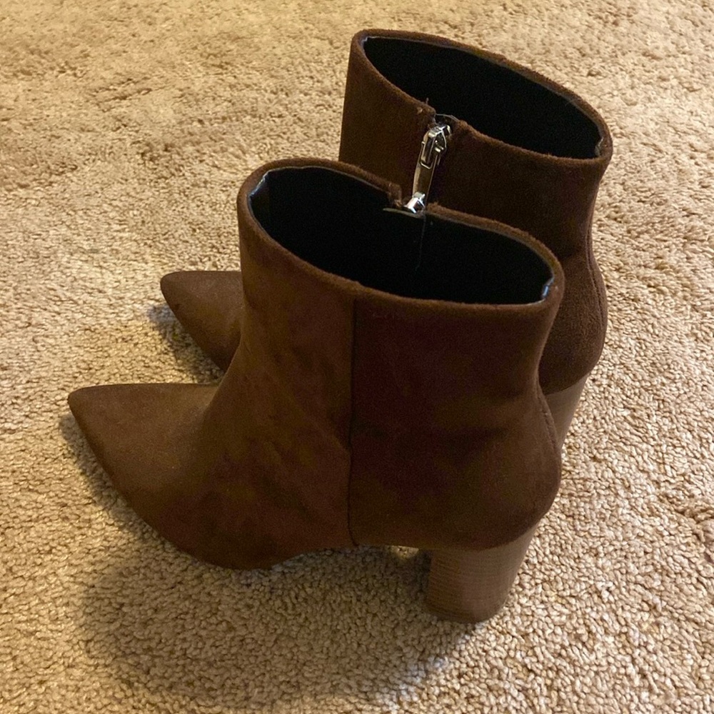 Nine West Brown Leather Booties